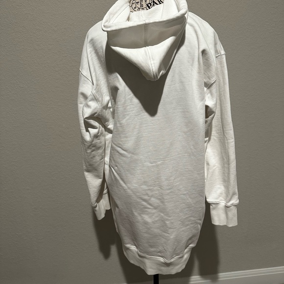 Michael Kors New Michael White Rhinestone Logo Sweatshirt Dress size Large - Picture 7 of 7